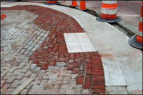 Image 3: Brick is often used for sidewalks in historic areas