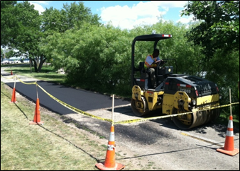 Image 6: Section of a shared use path being repaired in Madison, Wisconsin