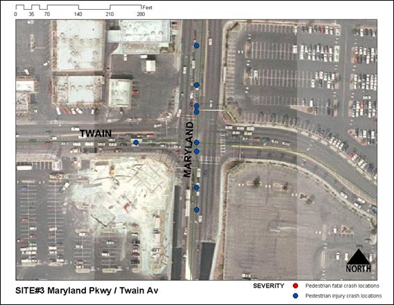 Figure 10: Aerial   Photograph of Maryland Parkway / Twain Avenue (Control   Site)