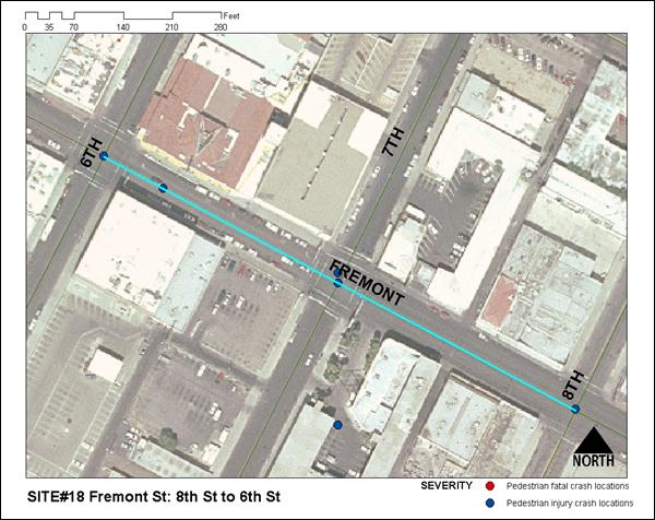 Figure 42: Aerial Photograph of Fremont Street: 8th Street to 6th Street