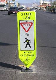 Figure 44: In-Roadway Knockdown Signs