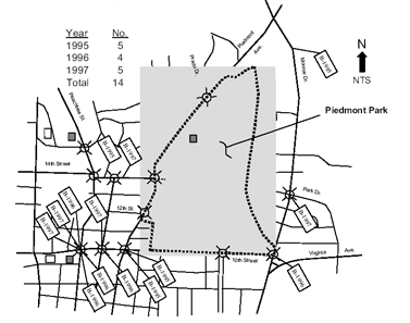 Figure 4.3 Bicycle Crash Locations