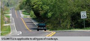 USLIMITS2 is applicable to all types of roadways.