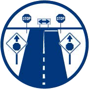 Icon representing countermeasures at stop-controlled intersection.