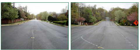 Oak Street after resurfacing and prior to installation of Road Diet markings. Photos: Richard Retting.