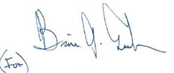 Signature of Brian Fouch for Michael S. Griffith