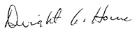 Signature of Dwight A. Horne