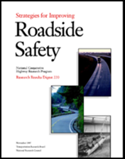 Screenshot: Cover of NCHRP Web Document 33: Strategies for Improving Roadside Safety