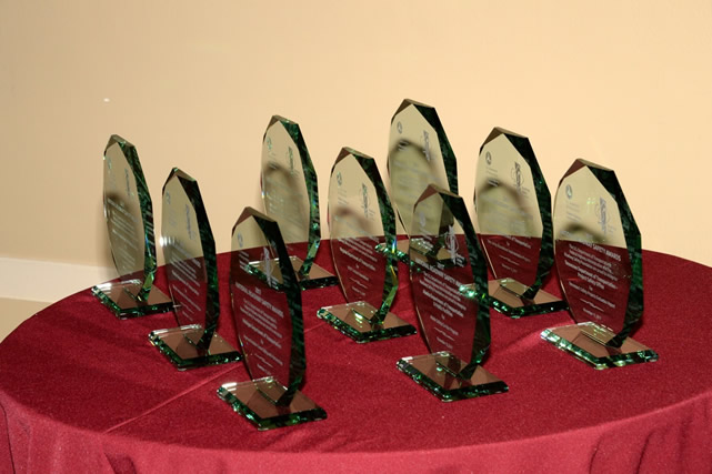 The trophy table displays the nine awards.