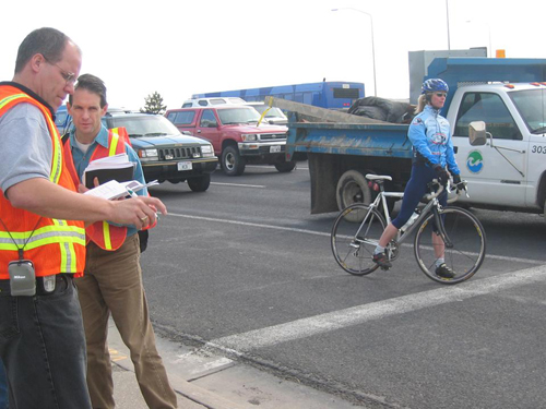 Figure 2: Road safety audit team observes various modes of transportation at an intersection