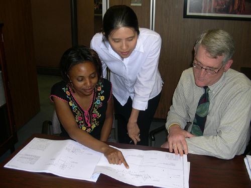 Figure 3: Road Safety Audit Team reviewing project plans