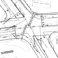 Diagram of a intersection design drawing.