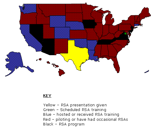 Color Code Map of the United States