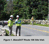 Figure 1. MassDOT Route 106 Site Visit.