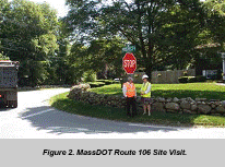Figure 2. MassDOT Route 106 Site Visit.