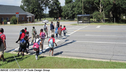 Kids crossing street