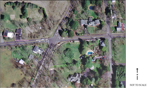Aerial view of the intersection of Aquetong Rd. and Windy Bush Rd.