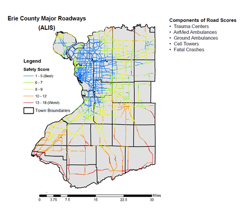 Map: Erie County Major Roadways (ALIS)