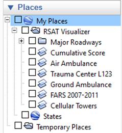 Screenshot: My Place menu
