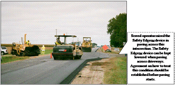 Photo of multiple rollers compacting asphalt overlay at an intersection.