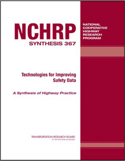 Graphic. Image of the cover for the National Cooperative Highway Research Program Synthesis 367: Technologies for Improving Safety Data Report.