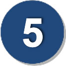 5 in a Blue Circle
